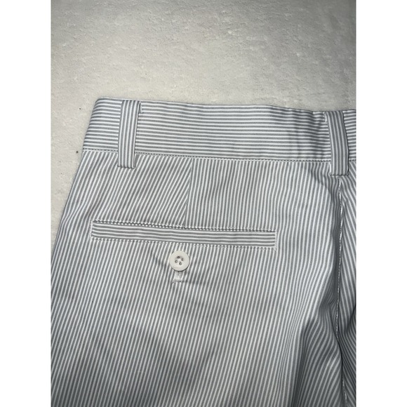 Nike Golf Shorts Striped Flat Front Mens Performance Golf Blue White - Picture 4 of 5